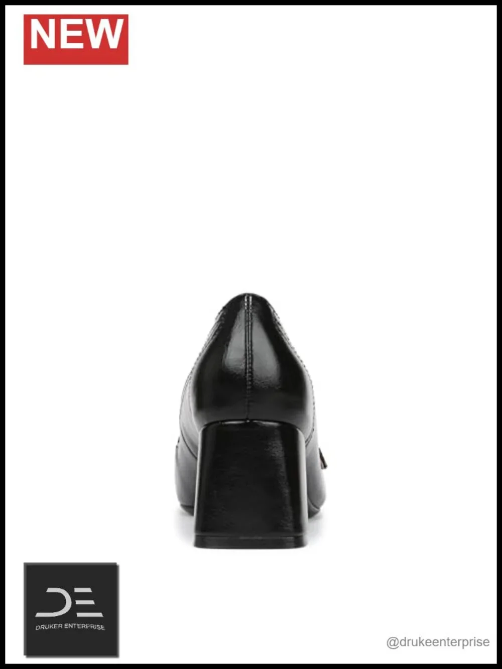 Faux Leather Loafer Pumps with Square Toe and Block Heel